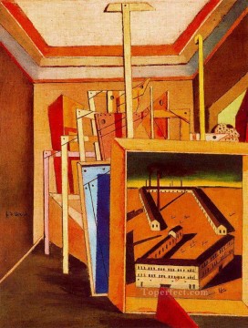  Chirico Decoraci%C3%B3n Paredes - Interior metafísico del estudio 1948 Giorgio de Chirico Surrealismo metafísico.